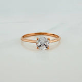 Anillo Solitario 1.3gr / T6 / Oro Rosa 18K %