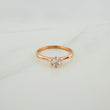 Anillo Solitario 1.8gr / T7 1/2 / Oro Rosa 18K %