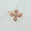 Anillo Cruz Tupida 2.15gr / T6 / Oro Rosa 18K %