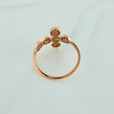 Anillo Cruz Tupida 2.15gr / T6 / Oro Rosa 18K %