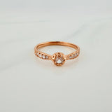 Anillo Solitario Churumbela 1.85gr / T6 1/2 / Oro Rosa 18K %