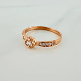 Anillo Solitario Churumbela 1.85gr / T6 1/2 / Oro Rosa 18K %
