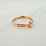 Anillo Solitario Churumbela 1.85gr / T6 1/2 / Oro Rosa 18K %