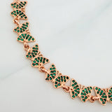 Pulso Mariposas 10.2gr / 19.5cm / 7.5mm Oro Rosa 18K %