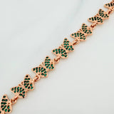 Pulso Mariposas 10.2gr / 19.5cm / 7.5mm Oro Rosa 18K %