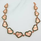 Pulso Corazones 10.65gr / 20.2cm / 10mm Oro Rosa 18K