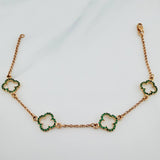 Pulso Trebol Aro Seguido 3.75gr / 19.5cm / 0.8mm Oro Amarillo 18K &