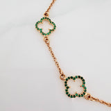 Pulso Trebol Aro Seguido 3.75gr / 19.5cm / 0.8mm Oro Amarillo 18K &