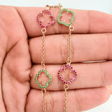 Pulso Trebol Aro Seguido 3.35gr / 19cm / 0.9mm Oro Amarillo 18K &