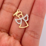 Dije Angelito 1.45gr / 2.6cm / Dos Oros Amarillo Blanco 18K %