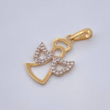 Dije Angelito 1.45gr / 2.6cm / Dos Oros Amarillo Blanco 18K %