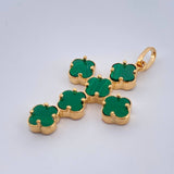 Dije Cruz Trebol 2.45gr / 3.5cm / Oro Amarillo Nac.Esp. 18K %