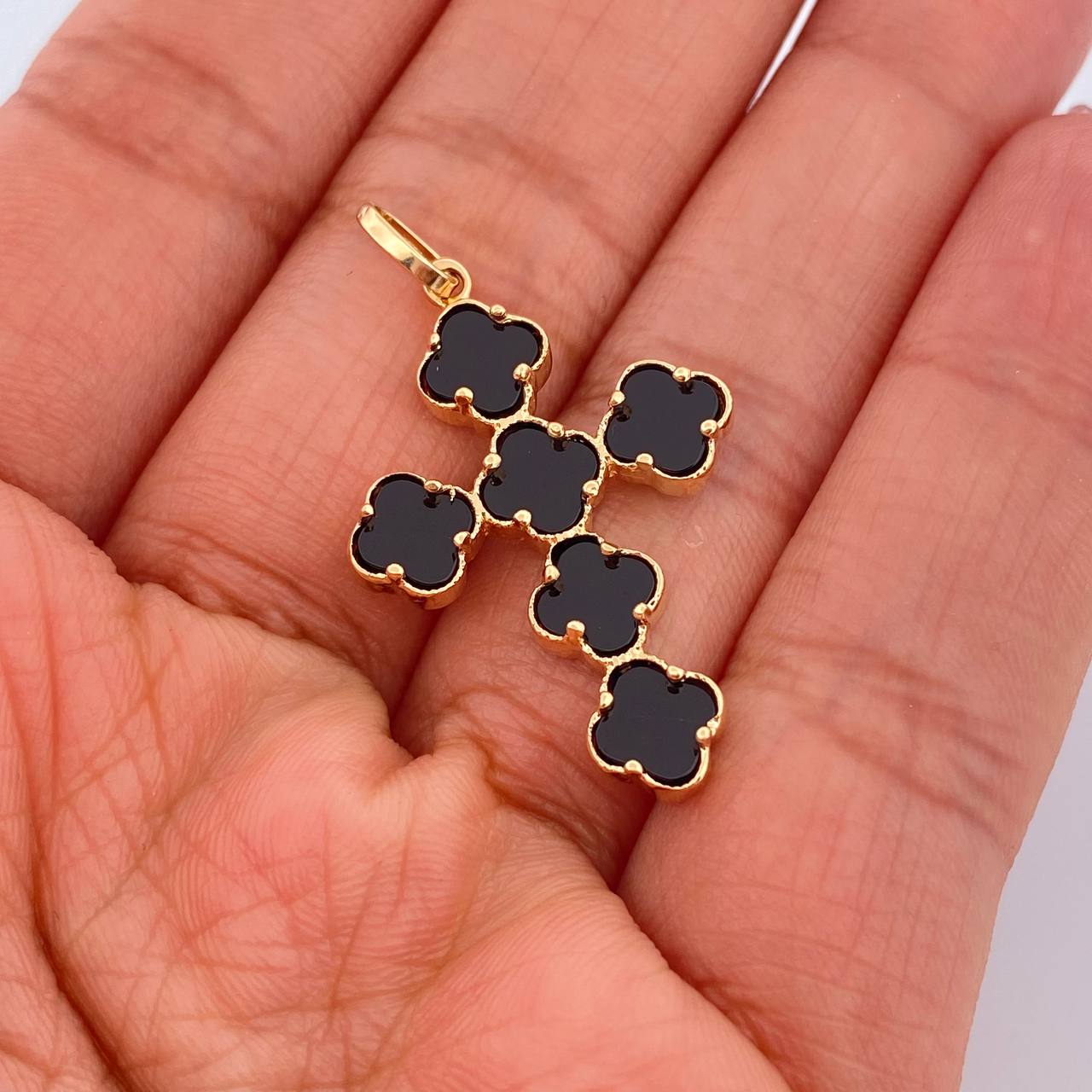 Dije Cruz Trebol 2.5gr / 3.5cm / Oro Amarillo Nac.Esp. 18K %