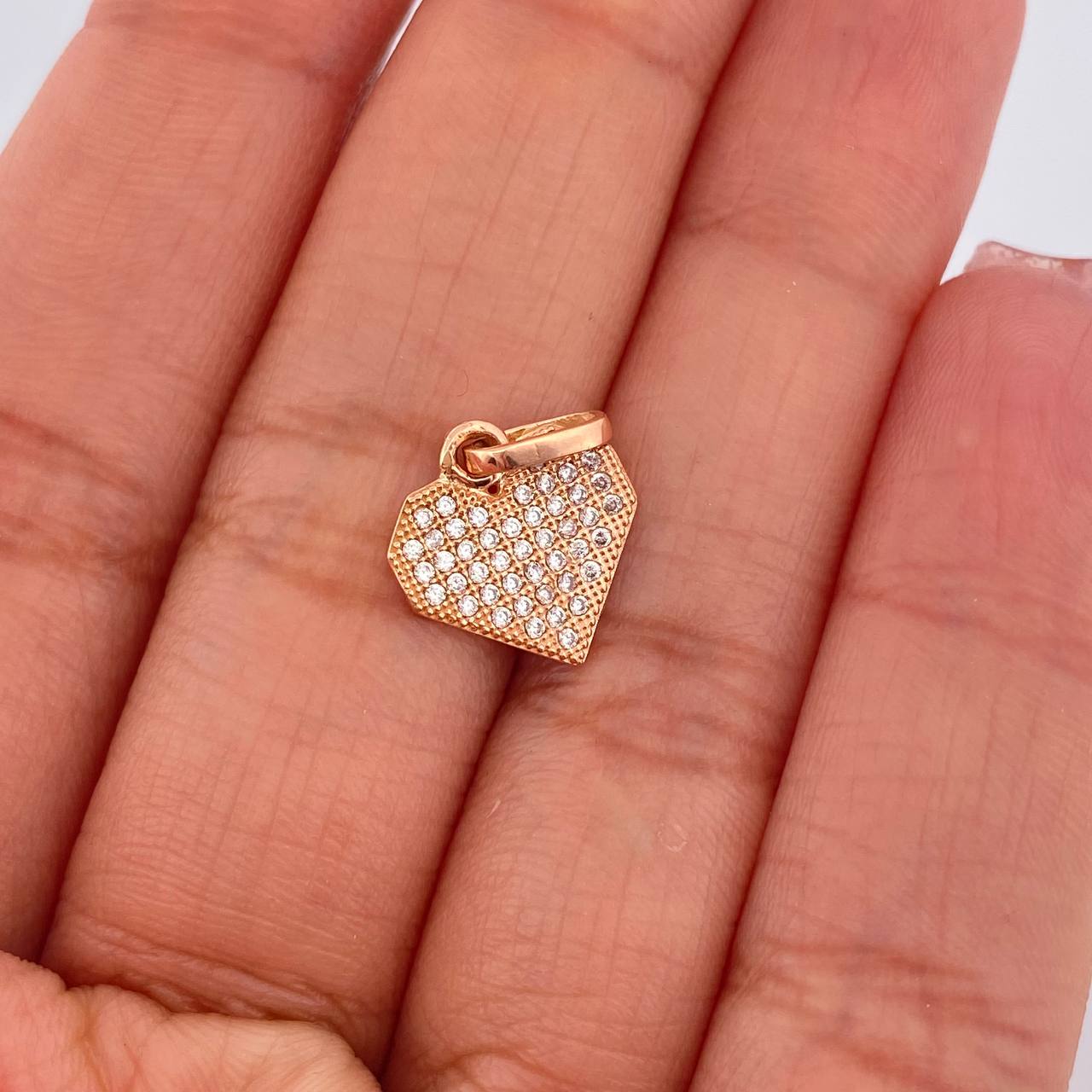 Dije Corazon 1.3gr / 1.8cm / Oro Rosa 18K %