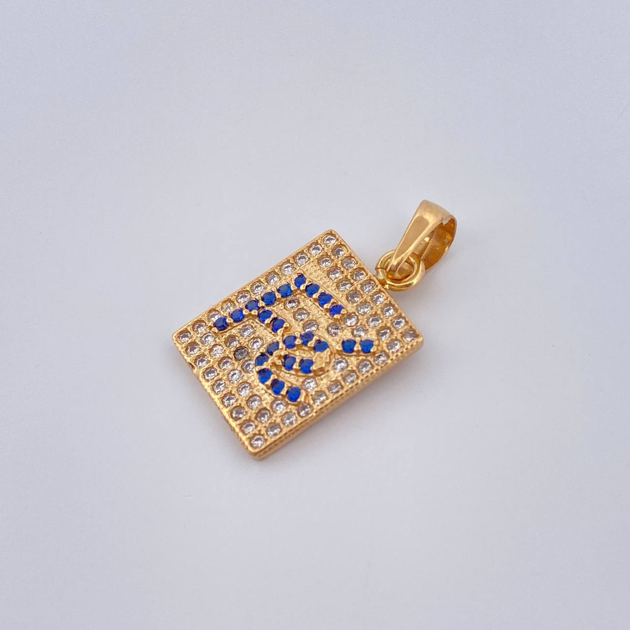 Dije Placa Fe 2gr / 2.2cm / Oro Amarillo 18K %