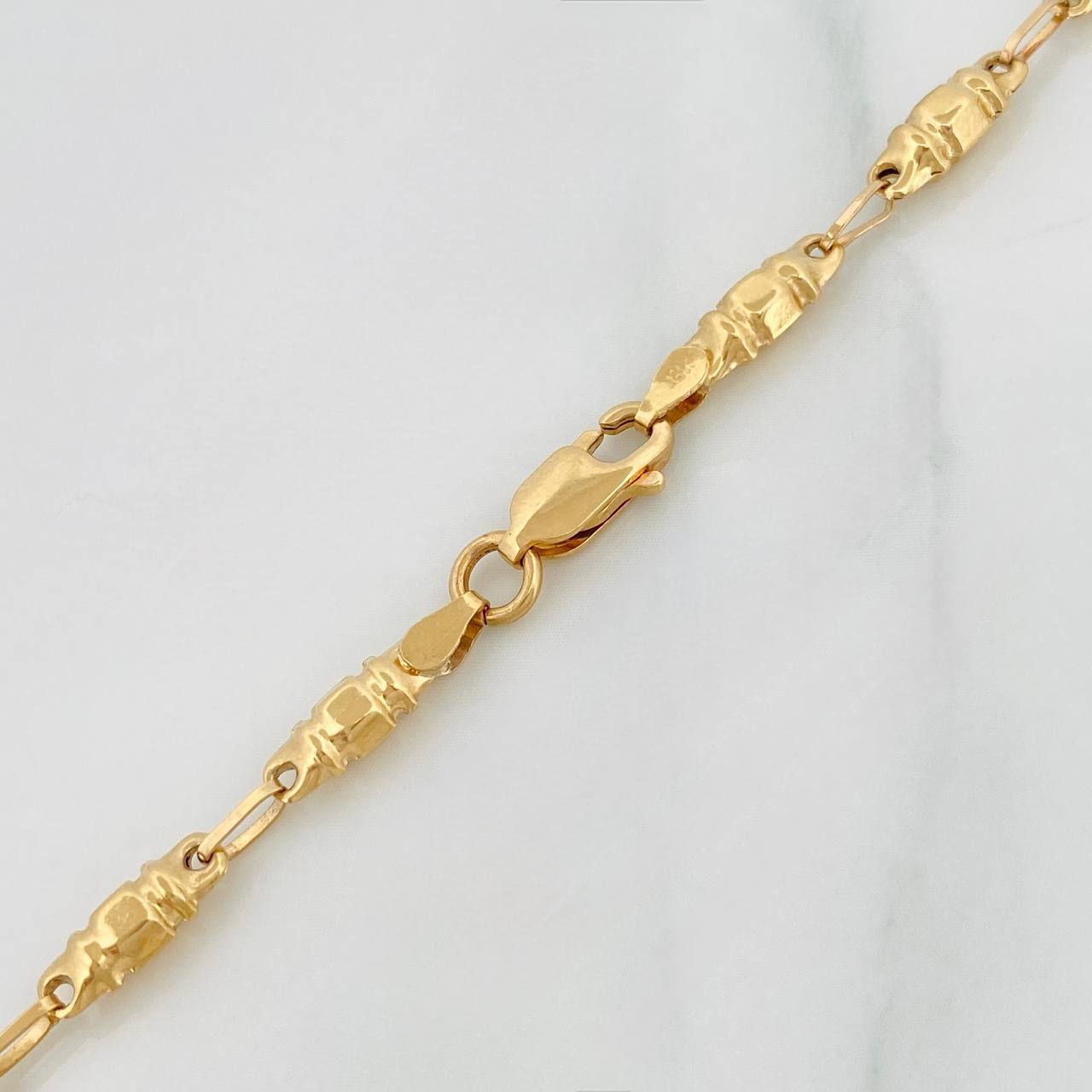 Cadena Rustica Barril 9.05g / 60cm / 3.59mm Oro Amarillo 18K