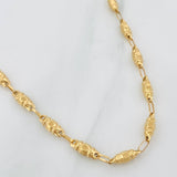 Cadena Rustica Barril 8.65g / 60cm / 3.21mm Oro Amarillo 18K