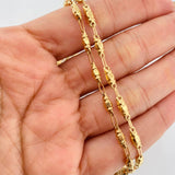Cadena Rustica Barril 8.65g / 60cm / 3.21mm Oro Amarillo 18K