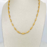 Cadena Rustica Barril 8.65g / 60cm / 3.21mm Oro Amarillo 18K