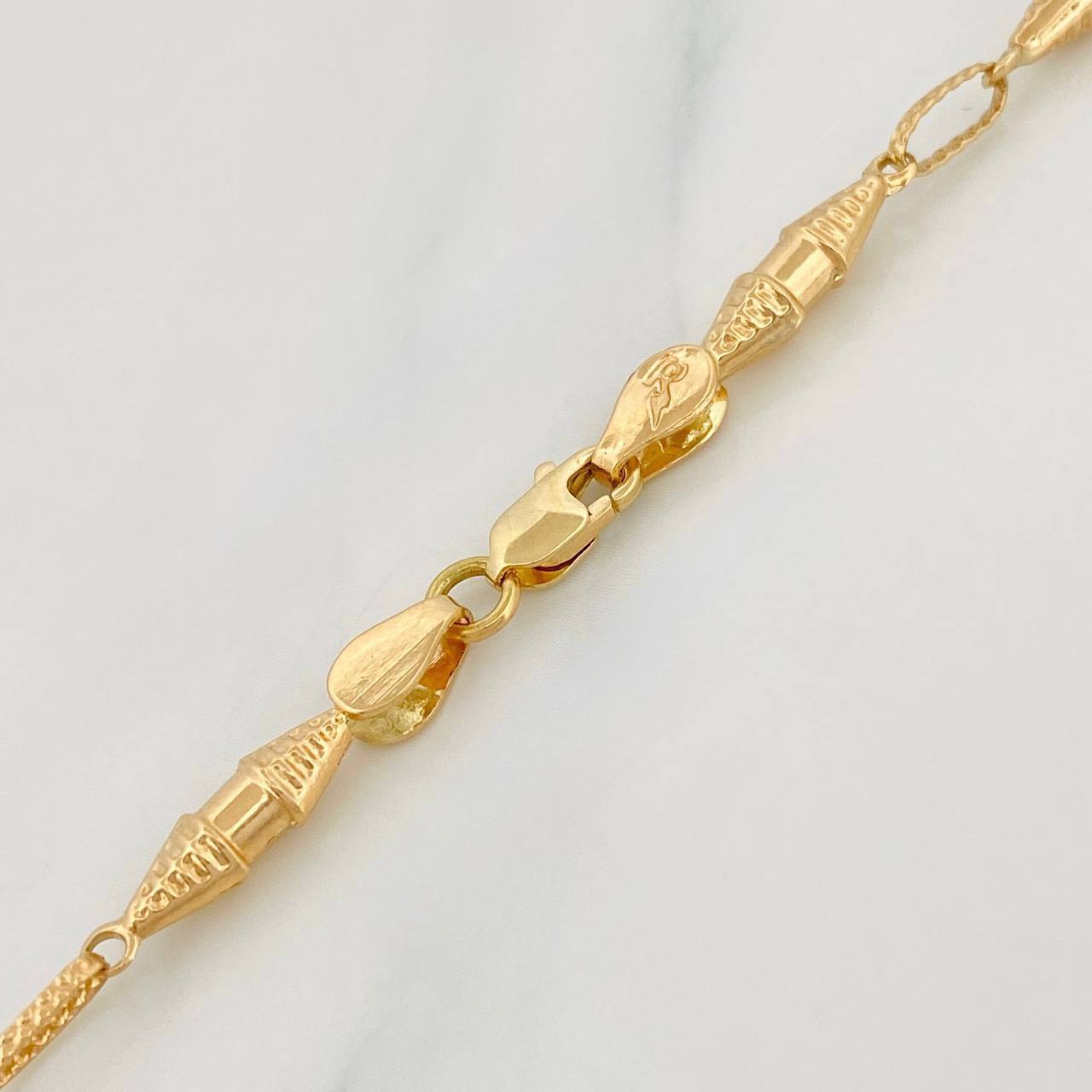 Cadena Rustica Dubai 9.35g / 60cm / 3.34mm Oro Amarillo 18K
