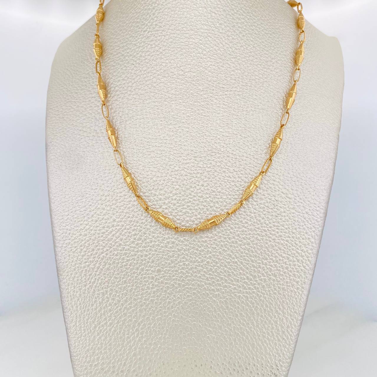 Cadena Rustica Dubai 9.35g / 60cm / 3.34mm Oro Amarillo 18K