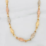 Cadena Rustica Rombo 10.1g / 60cm / 4.29mm Tres Oros 18K