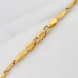Cadena Rustica Eslabon 9.15g / 60cm / 3.14mm Oro Amarillo 18K
