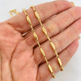 Cadena Rustica Eslabon 9.15g / 60cm / 3.14mm Oro Amarillo 18K