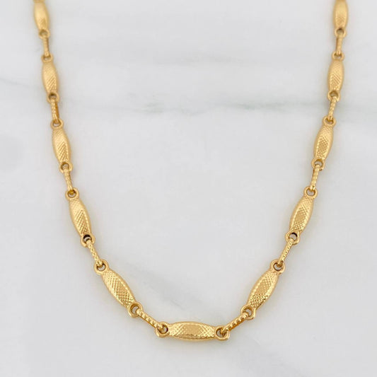 Cadena Rustica Eslabon 10.5g / 65cm / 3.22mm Oro Amarillo 18K