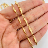 Cadena Rustica Eslabon 10.5g / 65cm / 3.22mm Oro Amarillo 18K