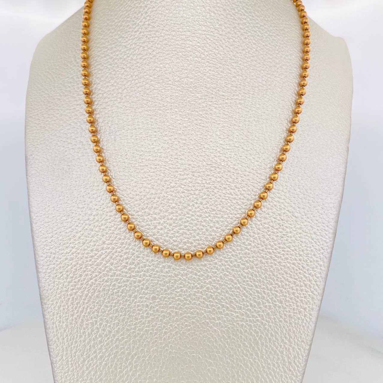 Cadena Militar 19.6g / 60cm / 3mm Oro Rosa 18K