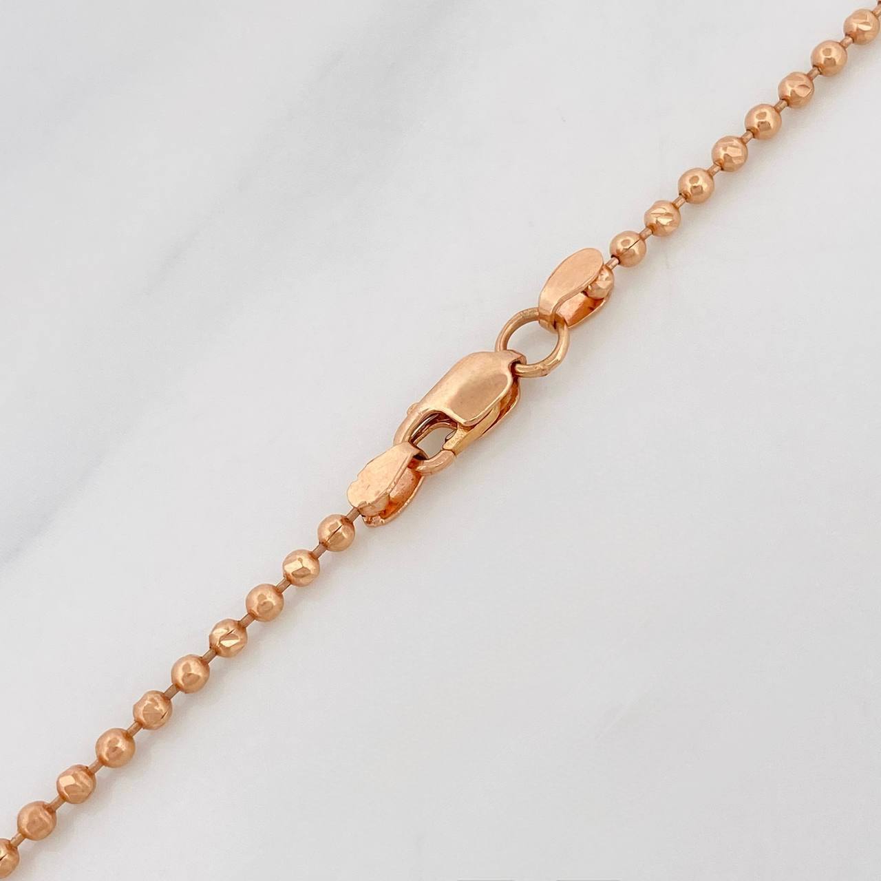 Cadena Militar 7.65g / 60cm / 2mm Oro Rosa 18K