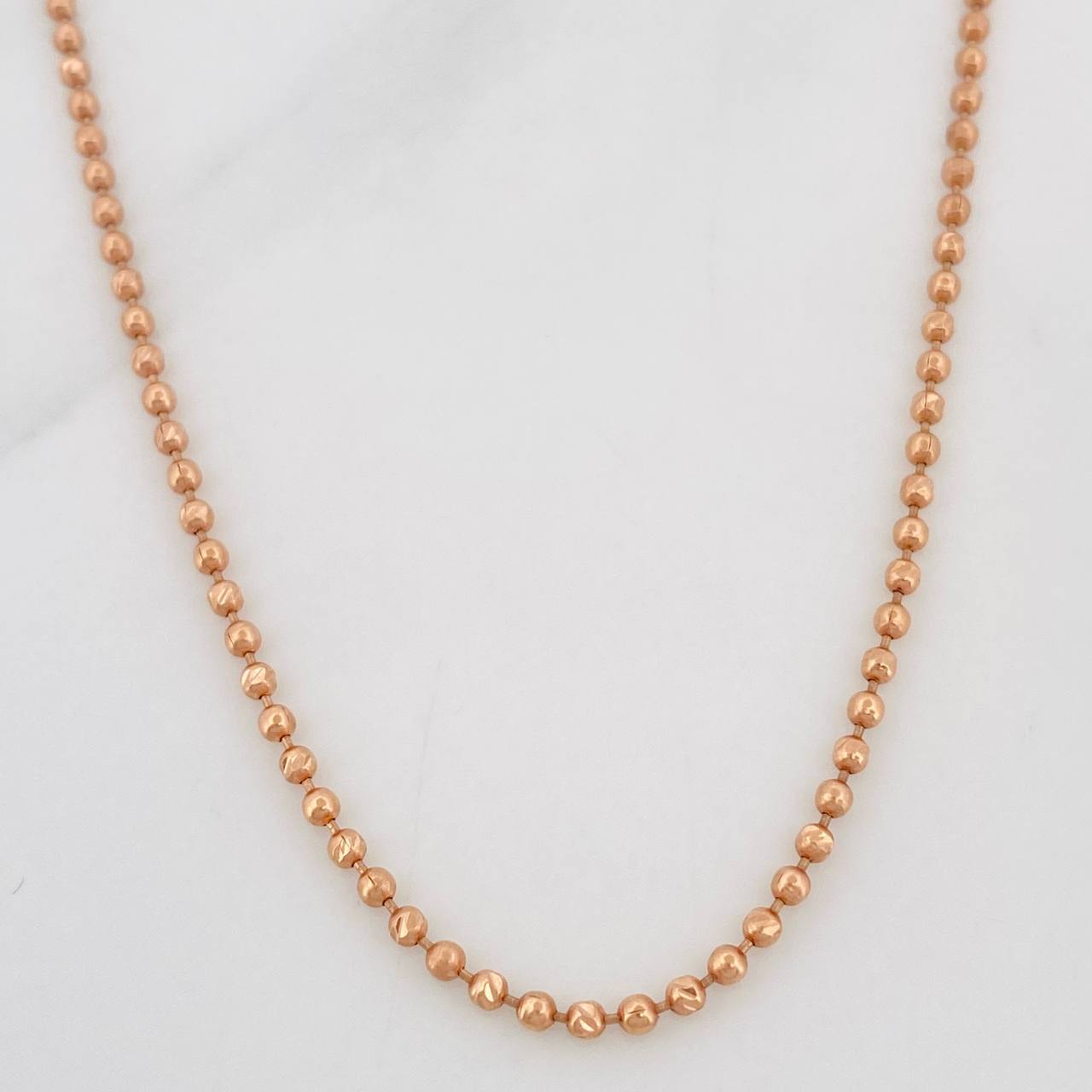 Cadena Militar 7.1g / 55cm / 2mm Oro Rosa 18K
