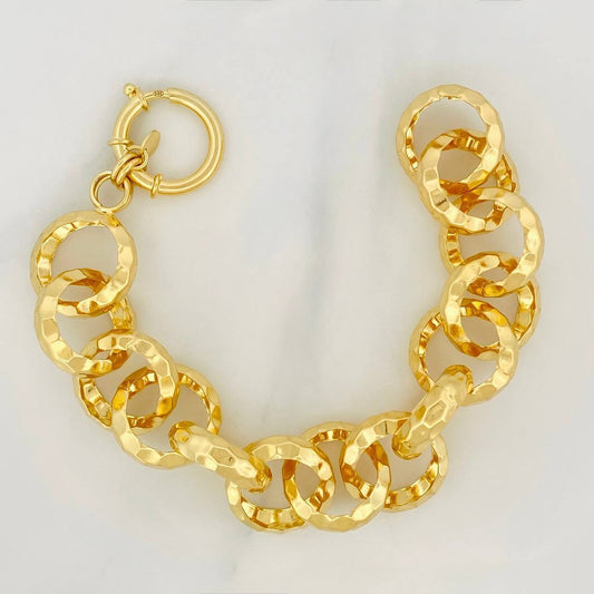 Pulso Aros 21.85g / 24cm / 5.85mm Plata Vermeil 925