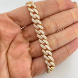 Pulso Cubano 19.25g / 21cm / 8.2mm Plata Vermeil 925
