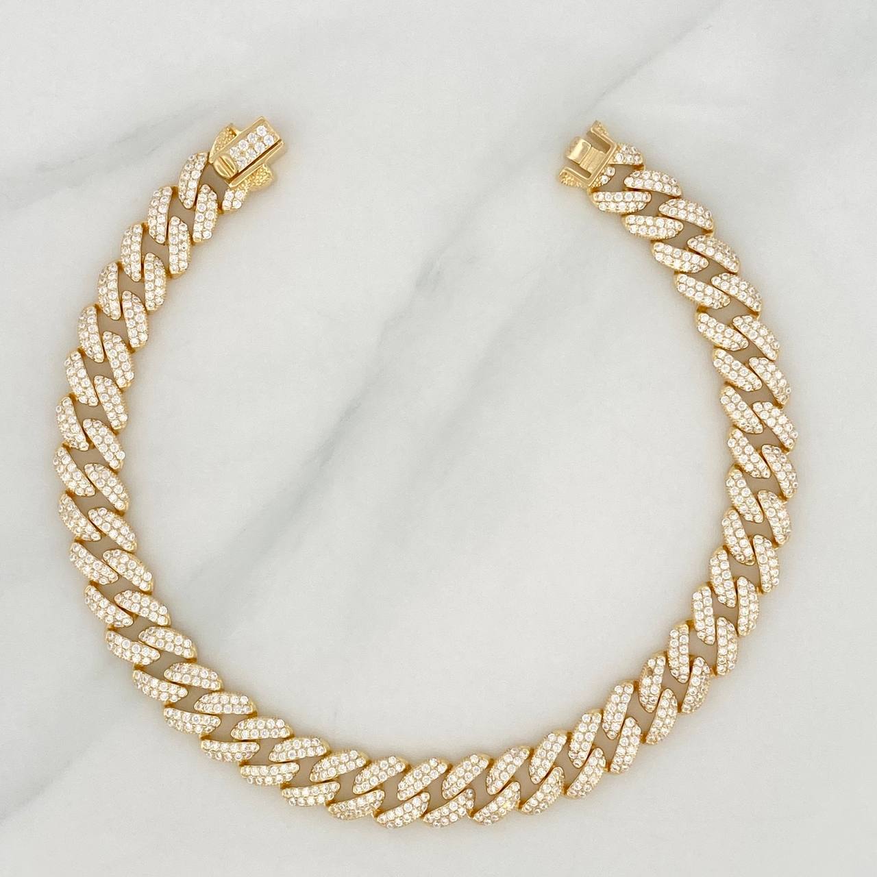 Pulso Cubano 19.25g / 21cm / 8.2mm Plata Vermeil 925