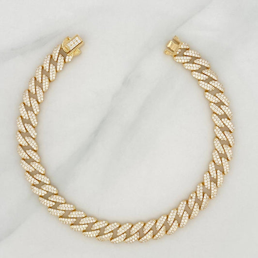 Pulso Cubano 19.25g / 21cm / 8.2mm Plata Vermeil 925