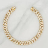 Pulso Cubano 19.25g / 21cm / 8.2mm Plata Vermeil 925