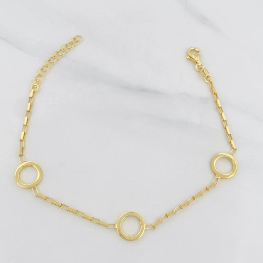 Pulso Aros 3g / 20cm / 1.7mm Plata Vermeil 925