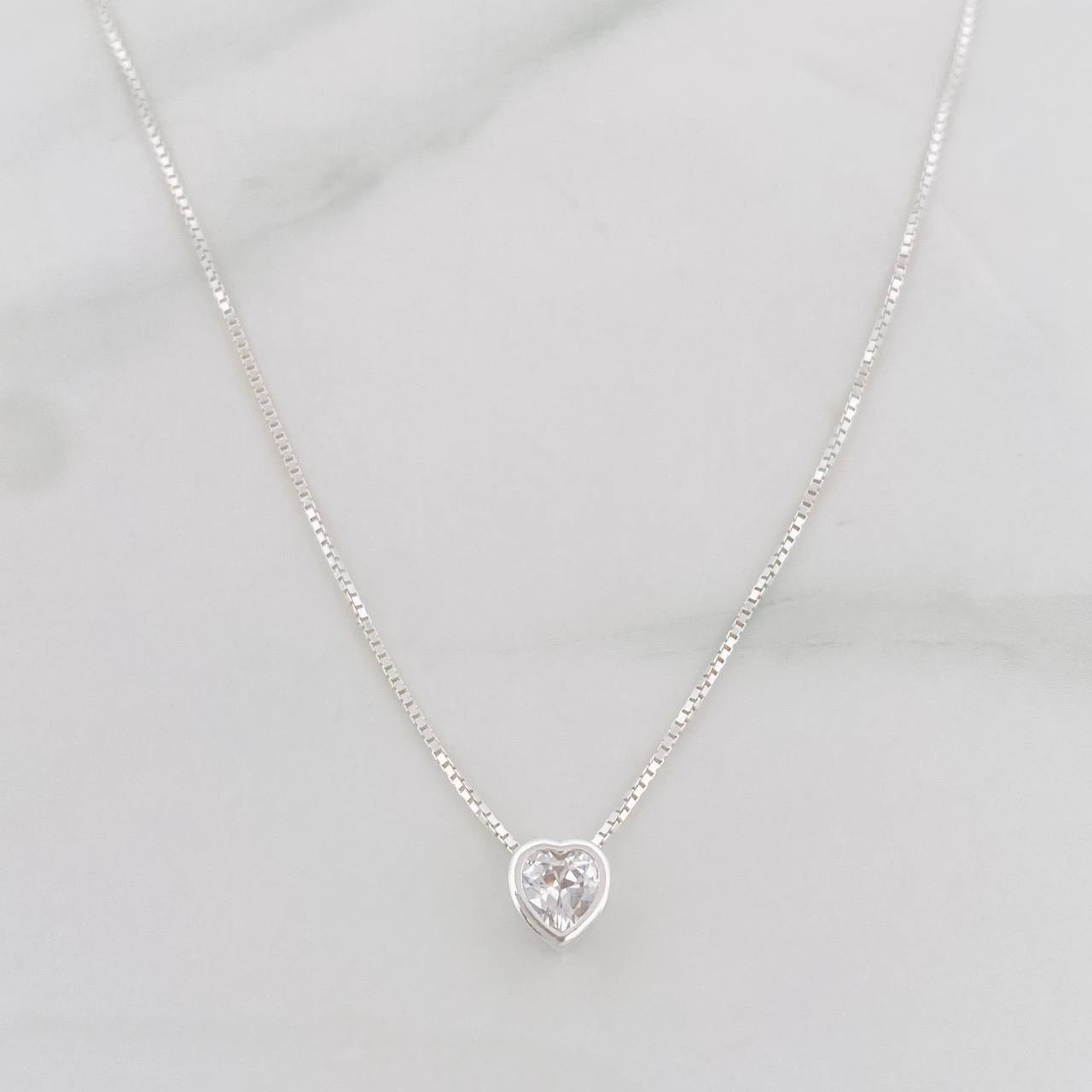 Cadena Veneciana Corazon 1.85g / 45cm / 0.75mm Plata 925