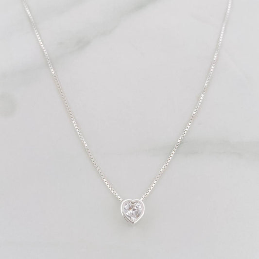 Cadena Veneciana Corazon 1.85g / 45cm / 0.75mm Plata 925