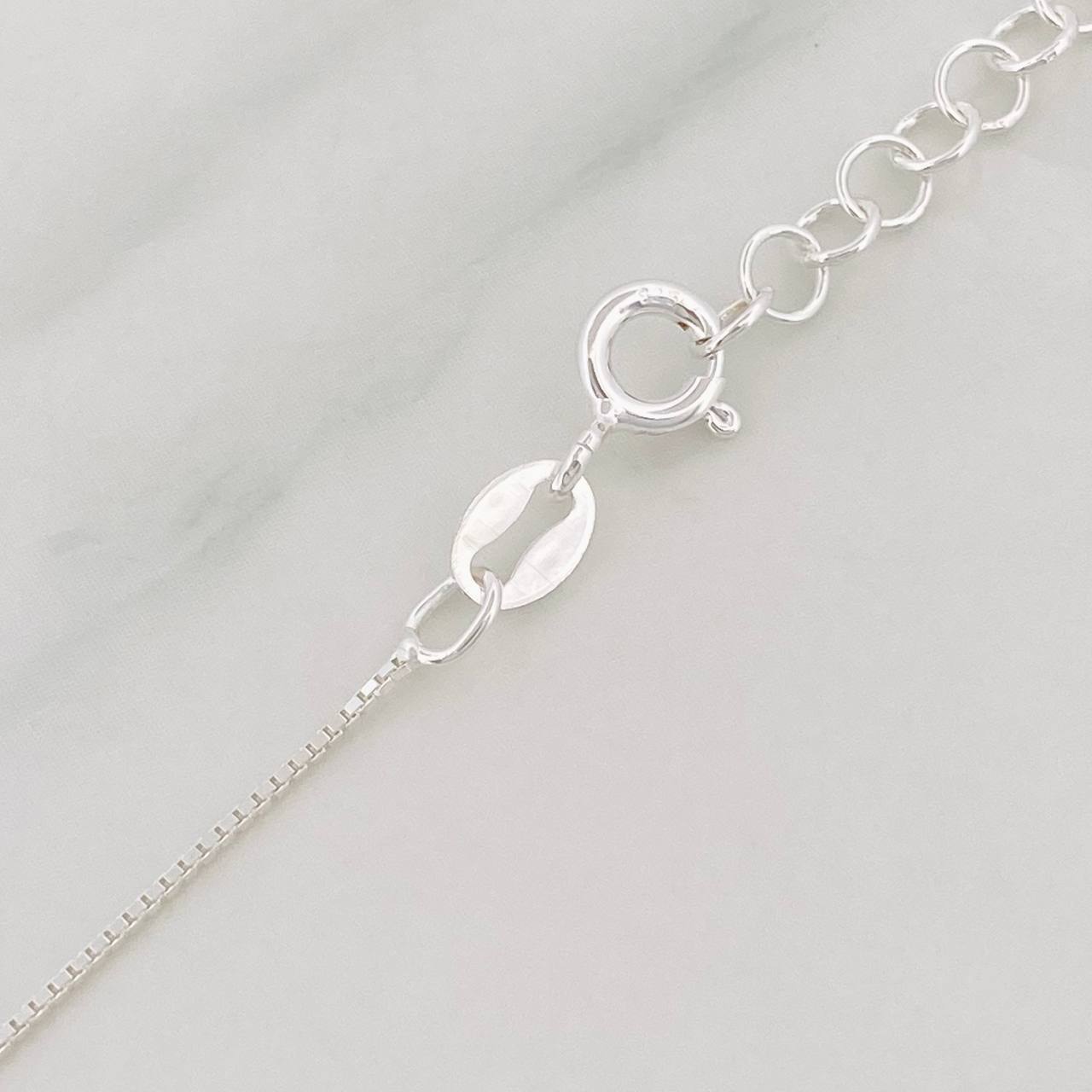 Cadena Veneciana Corazon 1.85g / 45cm / 0.75mm Plata 925
