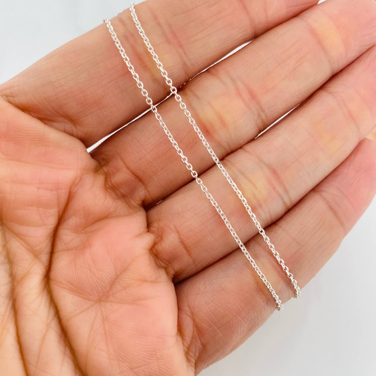 Cadena Aro Seguido Globo 6.15g / 45cm / 1mm Plata 925