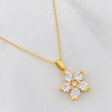 Cadena Aro Seguido Flor 3g / 45cm / 0.9mm Plata Vermeil 925