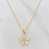 Cadena Aro Seguido Flor 3g / 45cm / 1.1mm Plata Vermeil 925
