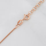 Cadena Veneciana Corazon 2.25g / 45cm / 0.9mm Plata Vermeil 925