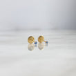 Topos Cuatro Garras 0.4gr / Circon Celeste Oro Amarillo