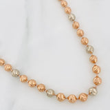 Cadena Militar 32.25gr / 65cm / 4.35mm Dos Oros Blanco Rosa 18K $