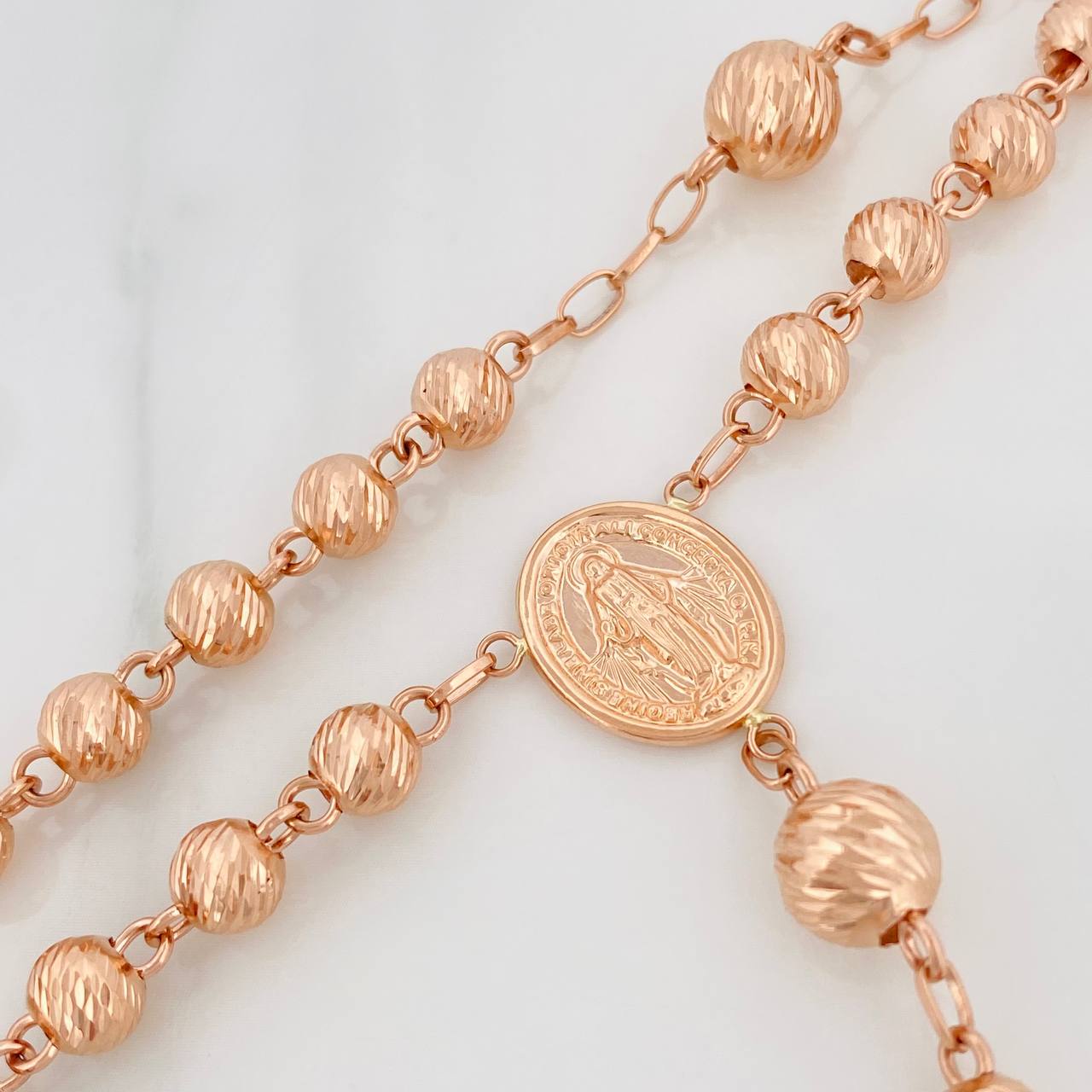 Rosario Virgen Milagrosa 19.15gr / 41cm / 6mm-8mm Oro Rosa 18K