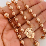 Rosario Virgen Milagrosa 19.15gr / 41cm / 6mm-8mm Oro Rosa 18K